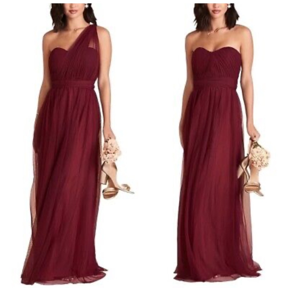 NWT Birdy Grey Christina Cabernet Strapless Gown